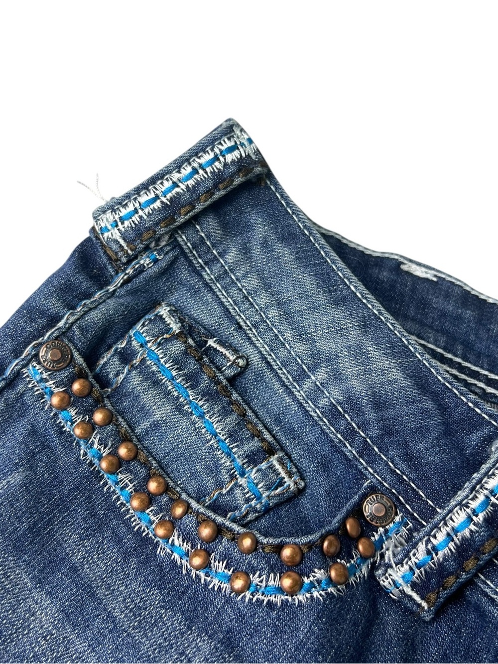 Cowgirl Tuff 30x35 Women's Dark Blue Bootcut Western Jeans - Picture 12 of 15